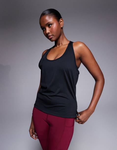 4505 Icon active quick dry throw on performance tank top in black - view 1