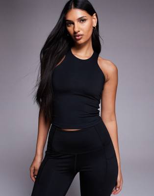 4505 Icon Active Racer Back Tank Top With Inner Bra And Removable Padding In Blue