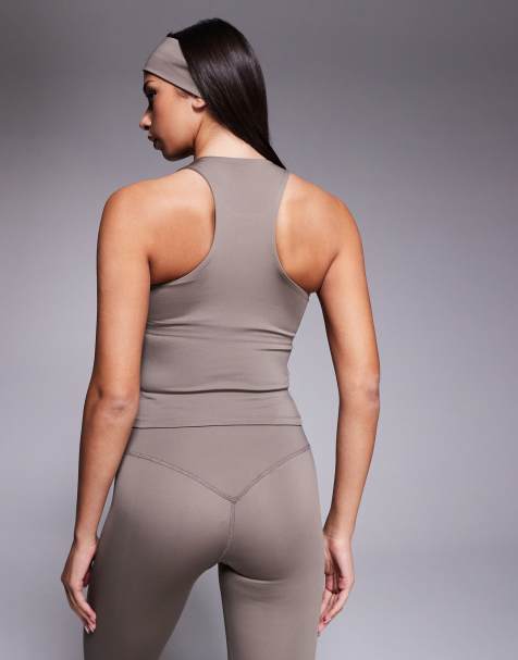 4505 Icon active racer back vest with inner bra and removable padding in morel - view 1