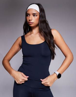 4505 Icon Active Slightly Cropped Tank Top In Blue