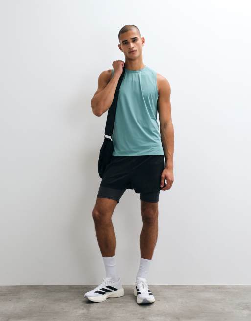4505 Icon active snabbtorkande underställshalvtights med mobilficka i mörkgrått, 3 av 5