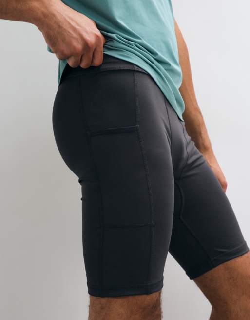 4505 Icon active sneldrogende trainingsshort tight met telefoonzak in donkergrijs, 2 van 5