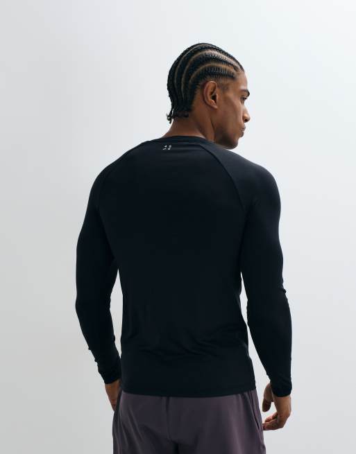 4505 - Icon Active - Sort tætsiddende hurtigttørrende basislagstop med lange ærmer, 4 af 5