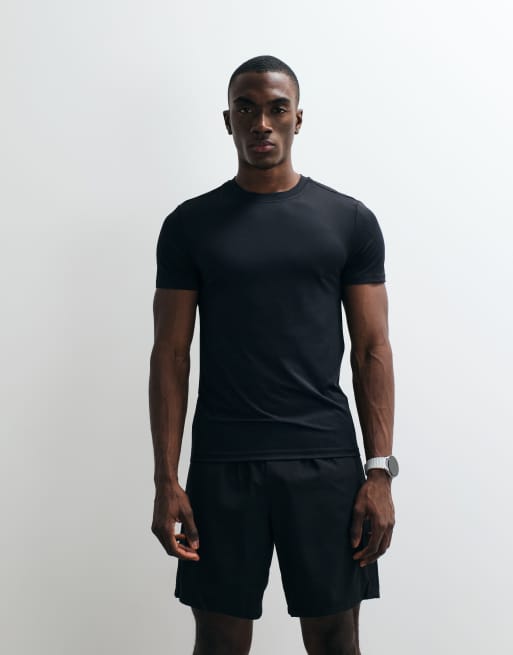 4505 – Icon Active – Svart, snabbtorkande baslager-tränings-t-shirt i muscle fit, 4 av 5