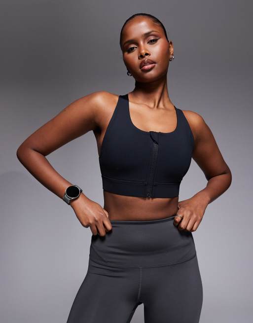 4505 – Icon Active – Svart sportbehå med högt stöd, avtagbar vaddering och justerbara remmar