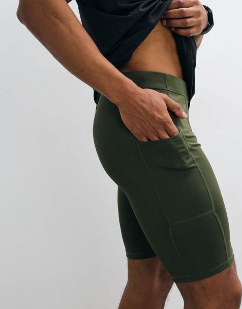 4505 – Icon Active – Szybkoschnące legginsy treningowe z kieszenią na telefon w kolorze khaki - view 1