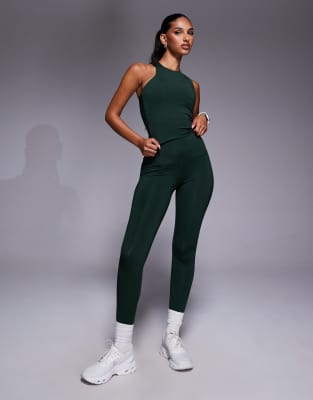 4505 Icon Active Tank Top With Inner Bra And Removable Padding In Green