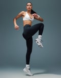 [ASOS] 4505 Icon active tie waist run leggings with phone pocket in black 10 Black