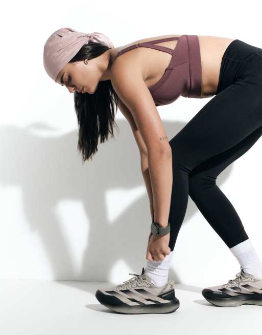 4505 Icon active tie waist run leggings with phone pocket in black, 2 of 6
