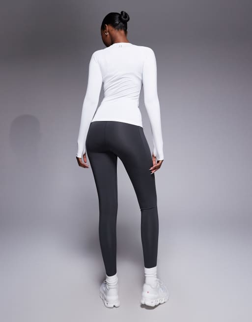 4505 Icon active tie waist run leggings with phone pocket in dark grey, 3 of 5