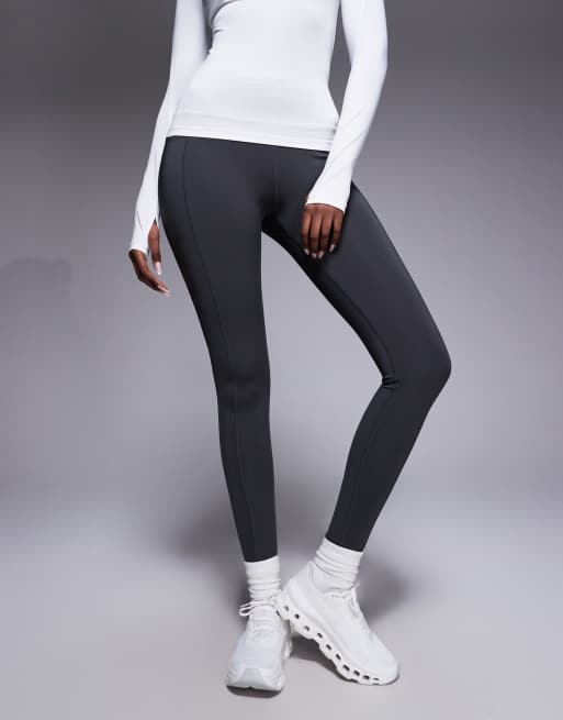 4505 Icon active tie waist run leggings with phone pocket in dark grey, 5 of 5