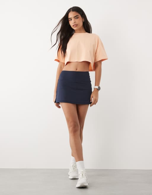 4505 – Icon – Aprikosrosa, kraftig, kort, snabbtorkande t-shirt i bomull, 3 av 4