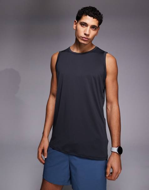 4505 – Icon – Ärmelloses, schnell trocknendes Sport-Tanktop in Anthrazit mit Loose-Fit-Design - view 1