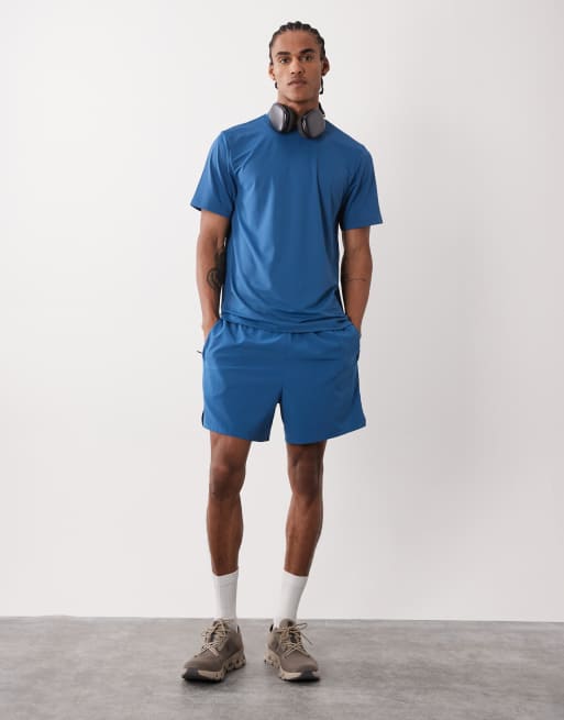 4505 – Icon – Blå tränings-t-shirt i snabbtorkande mesh, 2 av 5