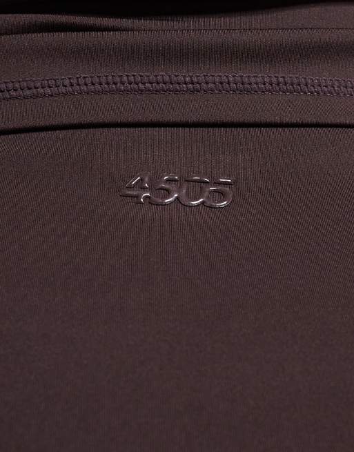 4505 Icon booty sculpt gym leggings with inner pocket in French roast, 4 of 5