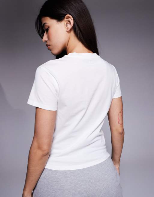 4505 Icon boxy fit cotton t-shirt with quick dry finish in white, 4 of 4