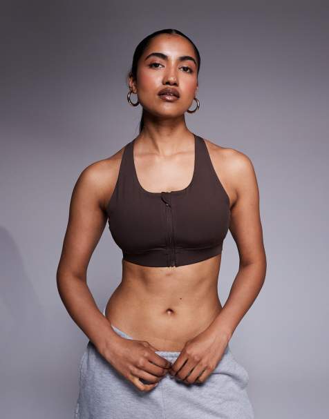 4505 - Icon - Brassière de sport maintien renforcé avec rembourrage amovible - French Roast - view 1