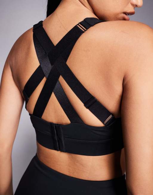 4505 - Icon - Brassière de sport maintien renforcé avec rembourrage amovible - Noir, 2 de 4