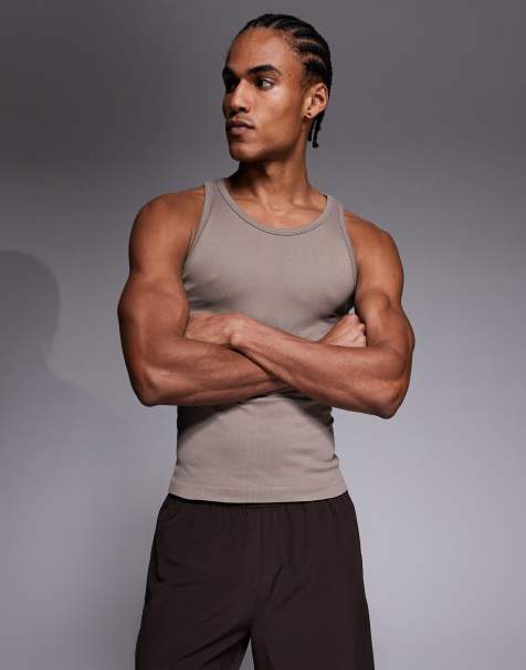 4505 – Icon – Brunbeige, ribbat linne i slim fit med sömlös design - view 1