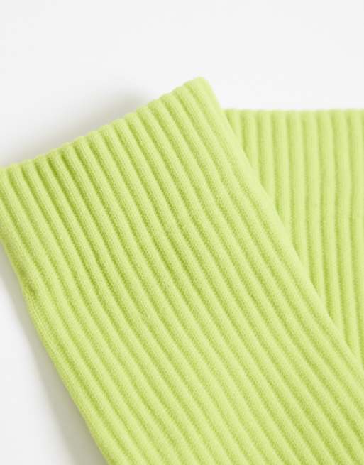4505 Icon calzini da corsa con supporto plantare e finitura antibatterica verde mela, 3 di 3