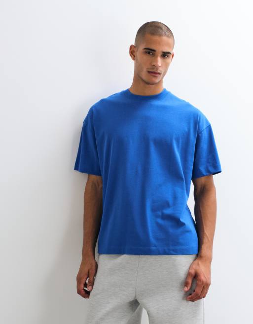 4505 Icon camiseta extragrande de algodón grueso con acabado de secado rápido en azul real, 4 de 5