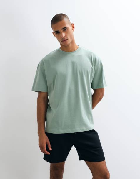 4505 Icon camiseta extragrande de algodón grueso con acabado de secado rápido en lavado salvia - view 1