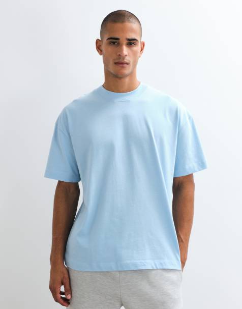 4505 Icon camiseta oversize de algodón grueso con acabado de secado rápido en azul claro - view 1