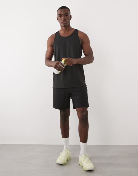 4505 - Icon - Canotta da allenamento in rete ad asciugatura rapida nera con dorso a vogatore - view 1