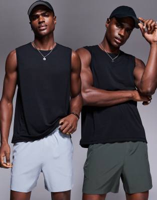 Pantaloncini a Compressione da Uomo Tasche da Corsa Aderenti