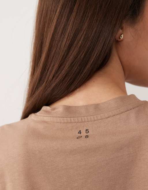 4505 Icon cotton boxy t-shirt with quick dry finish in fawn, 2 of 4