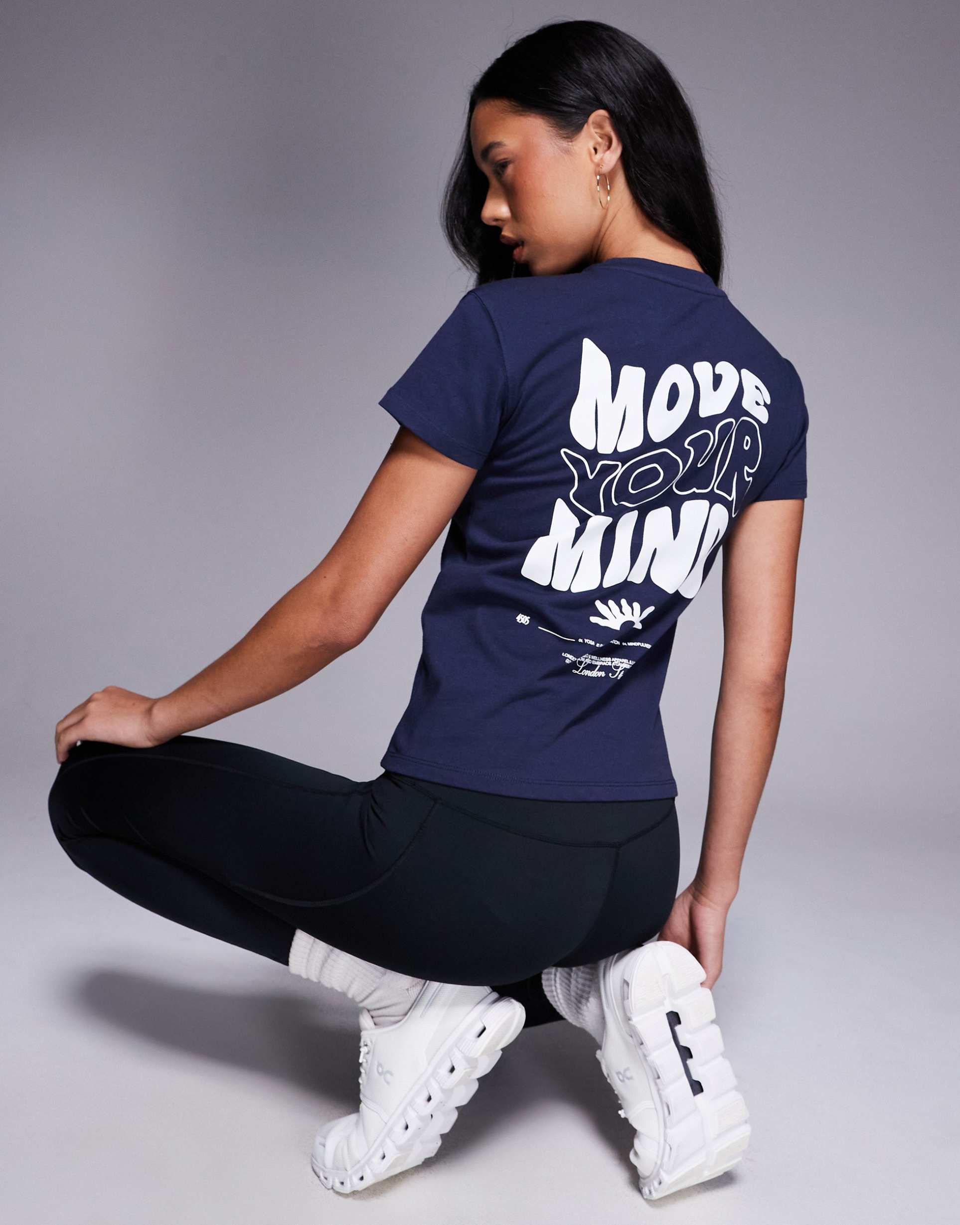 4505 icon cotton boxy t-shirt with quick dry finish in midnight navy