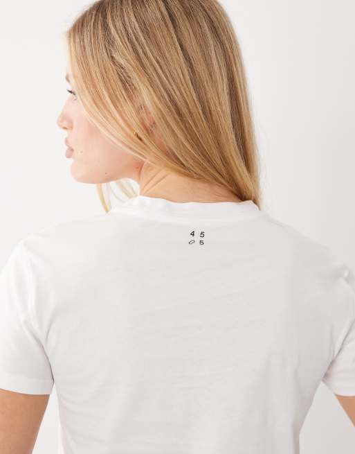 4505 Icon cotton boxy t-shirt with quick dry finish in white, 3 of 4