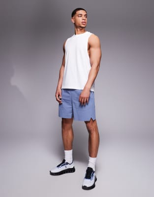 4505 Icon Cotton Drop Armhole Training Tank Top In White