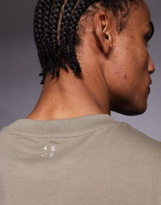 4505 Icon cotton dropped armholes training tank top with quick dry finish in sandstone, 5 of 5