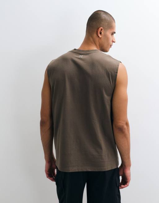 4505 Icon cotton oversized pump training tank with quick dry finish in caper, 3 of 5