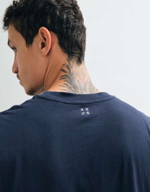 4505 Icon cotton oversized pump training tank with quick dry finish in navy, 4 of 5