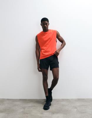 4505 Icon Cotton Oversized Pump Training Tank With Quick Dry Finish In Red