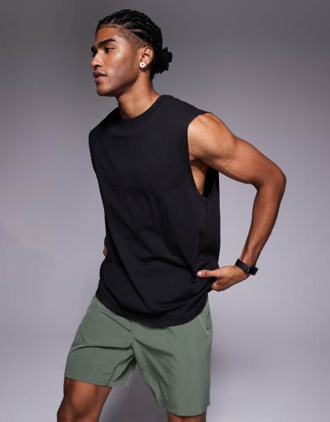 4505 Icon cotton oversized pump training tank with quick dry finish in washed brown - view 1
