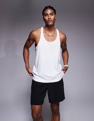 4505 Icon Cotton Stringer Tank Top In White