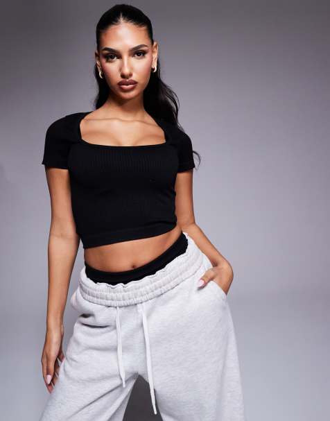 4505 Icon seamless rib performance t-shirt in black 