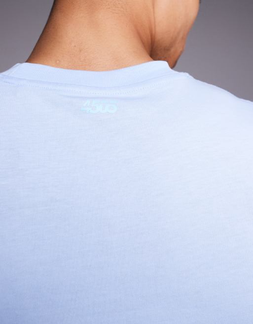 4505 Icon drop armhole cotton training tank top with quick dry finish in light blue, 5 of 5