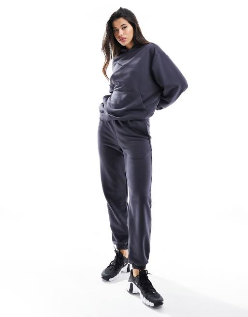4505 - Icon - Fleece hoodie in zwart met wassing  , 2 van 4