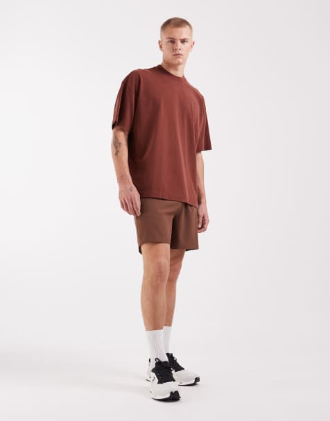 4505 - Icon - Forvasket rustfarvet oversized T-shirt med hurtigttørrende finish i kraftigt bomuld - view 1