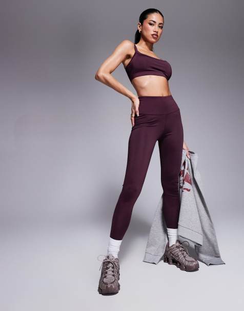 4505 – Icon – Gesäßformende Sport-Leggings in Burgunderrot mit hohem Bund - view 1