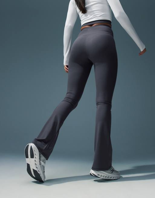 4505 - Icon - Granitgrå bløde højtaljede slim-yogaleggings med svaj  , 2 af 5