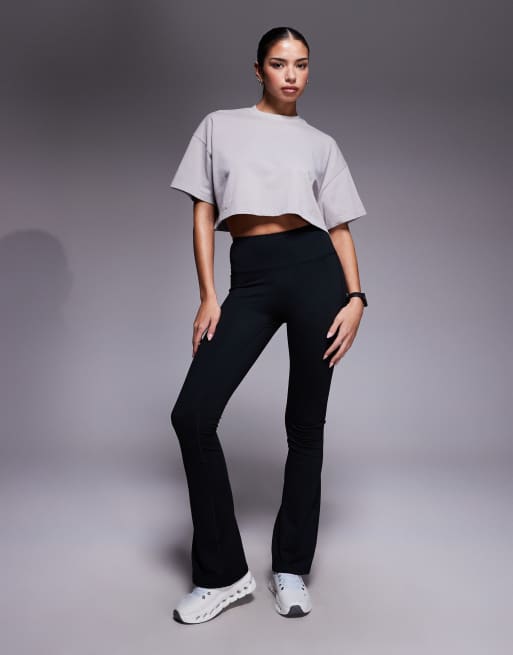 4505 Icon heavyweight cotton blend cropped t-shirt with quick dry finish in washed ash, 2 of 4
