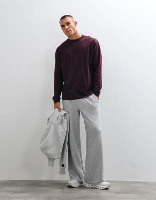 4505 Icon Heavyweight Cotton Oversized Long Sleeve T-shirt With Quick-dry Finish In Red