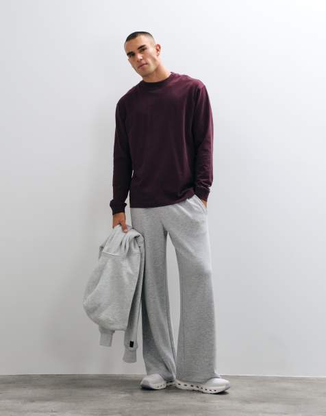 4505 Icon heavyweight cotton oversized long sleeve t-shirt with quick dry finish in maroon - view 1