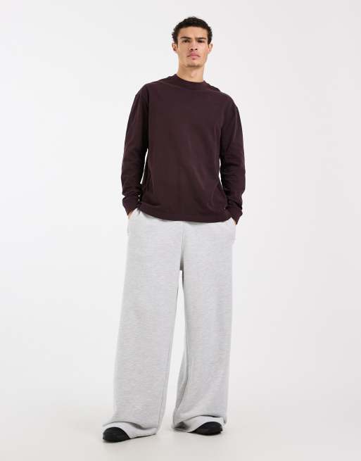4505 Icon heavyweight cotton oversized long sleeve T-shirt with quick-dry finish in washed brown, 2 of 5