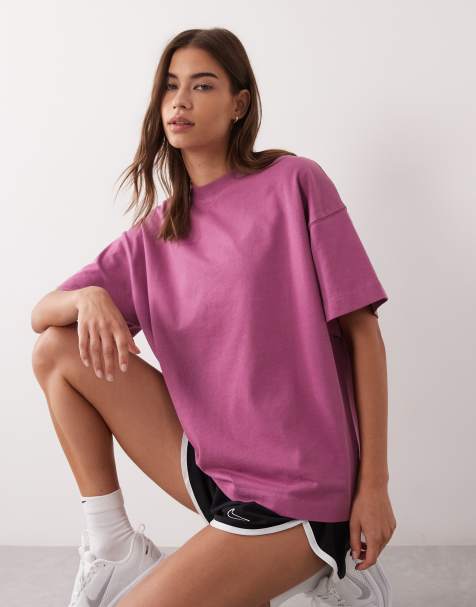4505 Icon heavyweight cotton oversized t-shirt with quick-dry finish in berry - view 1